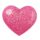 Crocs 3D Rózsaszín csillogó szív Jibbitz