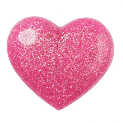 Crocs 3D Rózsaszín csillogó szív Jibbitz