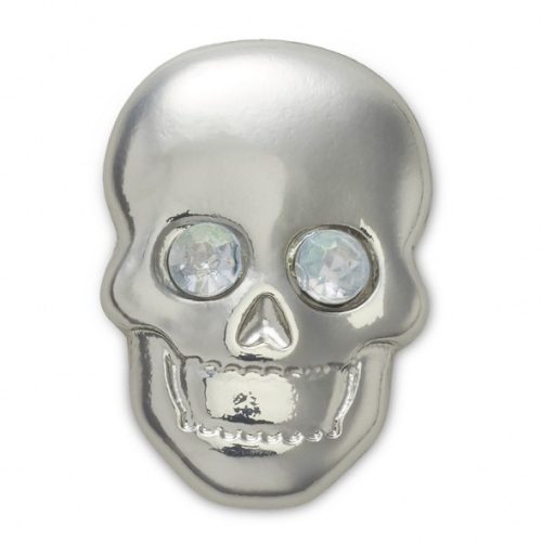 Crocs Csillogó ezüst koponya Jibbitz