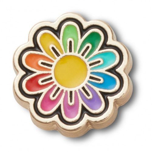 Crocs Arany szivárvány virág Jibbitz