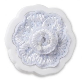 Crocs Elegáns fehér virág 4 Jibbitz