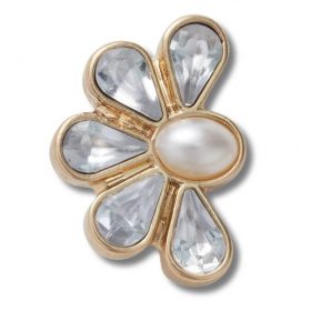 Crocs Félbevágott drágaköves virág Jibbitz