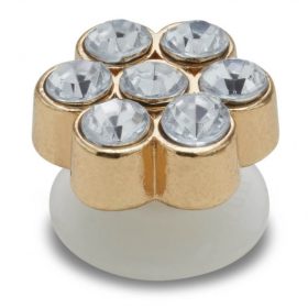 Crocs Apró ezüst köves virág Jibbitz