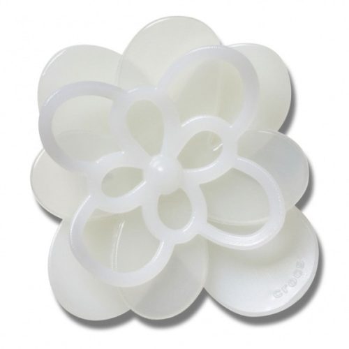 Crocs Fehér nyíló virág 1 Jibbitz