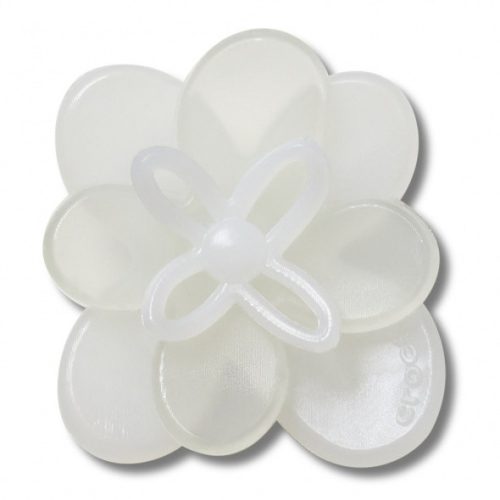 Crocs Fehér nyíló virág 2 Jibbitz