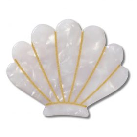 Crocs Fehér és arany kagyló Jibbitz