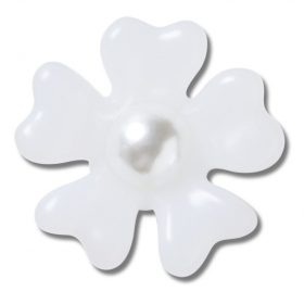 Crocs Fehér virág gyönggyel Jibbitz