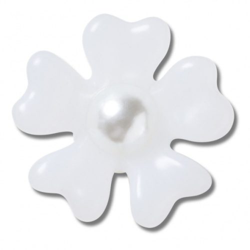 Crocs Fehér virág gyönggyel Jibbitz