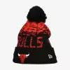 NEW ERA NBA CHICAGO BULLS SPORT KNIT CUFF BEANIE BLACK/RED