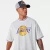 NEW ERA NBA LOS ANGELES LAKERS LOGO OVERSIZED MESH TEE WHITE