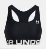 Under Armour HG Authentics Mid Branded Sport Bra Black / White