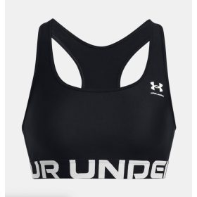   Under Armour HG Authentics Mid Branded Sport Bra Black / White