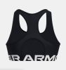 Under Armour HG Authentics Mid Branded Sport Bra Black / White