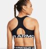 Under Armour HG Authentics Mid Branded Sport Bra Black / White