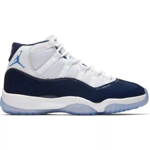 Air Jordan 11 Retro Shoe WHITE/UNIVERSITY BLUE-MIDNIGHT NAVY