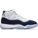 Air Jordan 11 Retro Shoe WHITE/UNIVERSITY BLUE-MIDNIGHT NAVY