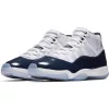 Air Jordan 11 Retro Shoe WHITE/UNIVERSITY BLUE-MIDNIGHT NAVY
