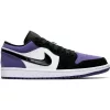 AIR JORDAN 1 LOW WHITE/BLACK-COURT PURPLE
