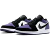AIR JORDAN 1 LOW WHITE/BLACK-COURT PURPLE