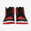 AIR JORDAN 1 MID BLACK/GYM RED-WHITE