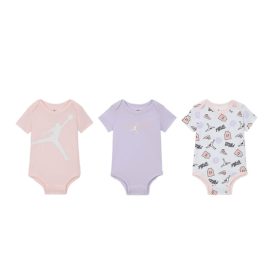 Jordan Bodysuit S/S 3-Pack Jumpman Flight Pink Wash