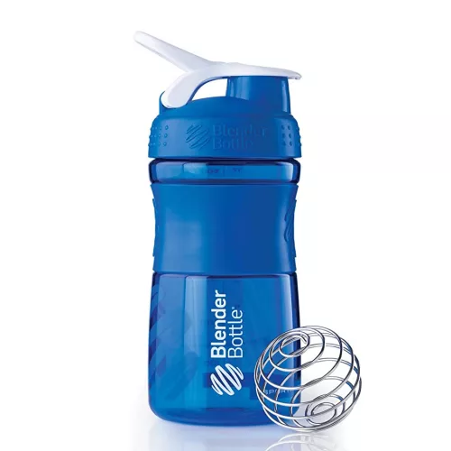 BLENDER BOTTLE SPORTMIXER GRIP TRANSPARENT 590 ML BLUE/WHITE