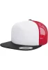 Flexfit Foam Trucker with White Front blk/wht/red