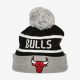 NEW ERA CHICAGO BULLS JAKE CUFF BEANIE GRAY/BLACK