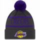 NEW ERA LOS ANGELES LAKERS JAKE CUFF BEANIE PURPLE/GRAY