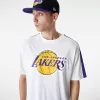 NEW ERA NBA COLOUR BLOCK OS TEE LOS ANGELES LAKERS WHITE