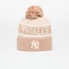 New Era MLB New York Yankees Jake Cuff Beanie Beige