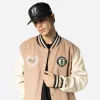 New Era NBA Brooklyn Nets Varsity College Jacket Beige L