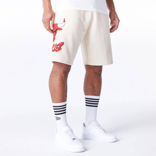 New Era NBA Chicago Bulls Bubble Script Shorts Light Beige XL