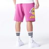 New Era NBA Los Angeles Lakers Bubble Script Shorts Purple