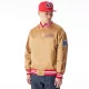 New Era NFL San Francisco 49Ers Satin Bomber Jacket Bronze / Scarlet