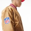 New Era NFL San Francisco 49Ers Satin Bomber Jacket Bronze / Scarlet