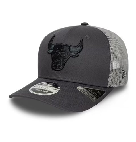 New Era NBA Chicago Bulls 9SEVENTY Stretch Snap Adjustable Cap Dark Grey ONE