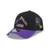 New Era Los Angeles Lakers NBA City Edition Yellow 9Forty A-Frame Trucker Adjustable Cap Black