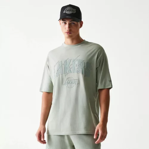 New Era NBA Los Angeles Lakers Oversized T-Shirt Pastel Green XXL
