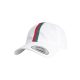 FLEXFIT STRIPE DAD HAT WHITE/FIRE RED/GREEN