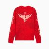 Puma LaMelo Supernova Long Sleeve Printed Tee Red-AOP