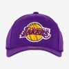 MITCHELL & NESS LOS ANGELES LAKERS TEAM GROUND REDLINE STRETCH SNAPBACK PURPLE