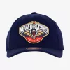MITCHELL & NESS NEW ORLEANS PELICANS TEAM GROUND REDLINE STRETCH SNAPBACK NAVY