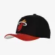 MITCHELL & NESS MIAMI HEAT WOOL 2 TONE REDLINE SNAPBACK BLACK / RED