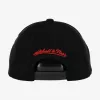 MITCHELL & NESS MIAMI HEAT WOOL 2 TONE REDLINE SNAPBACK BLACK / RED