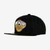 MITCHELL & NESS NBA NEW ORLEANS PELICANS GOLD DIP DOWN SNAPBACK BLACK