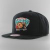 MITCHELL & NESS NBA VANCOUVER GRIZZLIES WOOL SOLID SNAPBACK BLACK