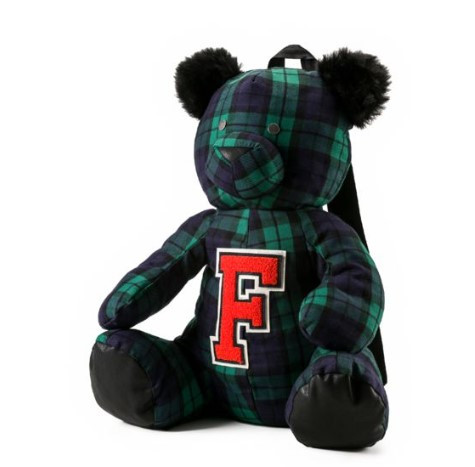 Puma X Fenty by Rihanna Mascot Bear Backpack Plaid Evening Blue-Scarab-Black
