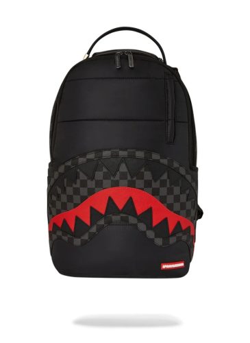Sprayground Black Puffer Grey Check Backpack Black