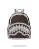 Sprayground Cream And Brown Tear Check Savage Backpack Brown ONE